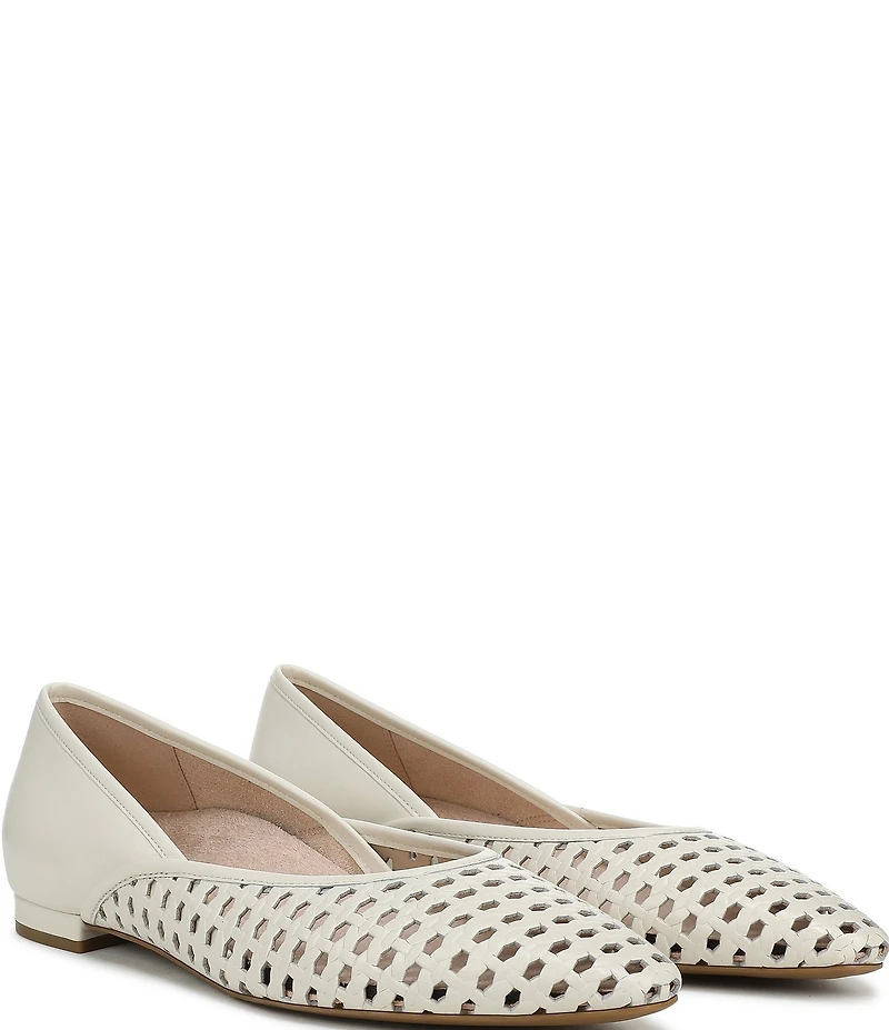 Vionic Gracia Woven Leather Slip On Flats