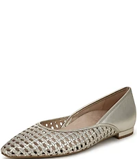 Vionic Gracia Woven Leather Slip On Flats