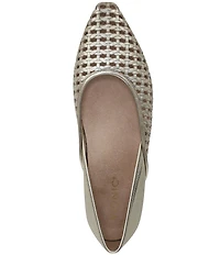 Vionic Gracia Woven Leather Slip On Flats
