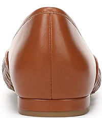 Vionic Gracia Woven Leather Slip On Flats