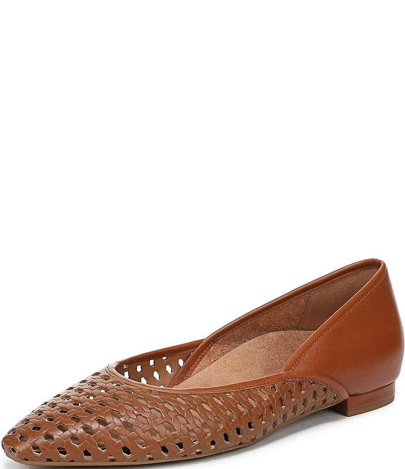 Vionic Gracia Woven Leather Slip On Flats