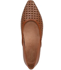 Vionic Gracia Woven Leather Slip On Flats
