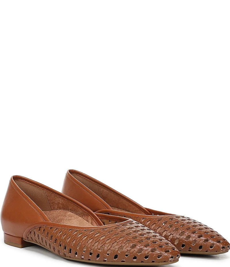 Vionic Gracia Woven Leather Slip On Flats