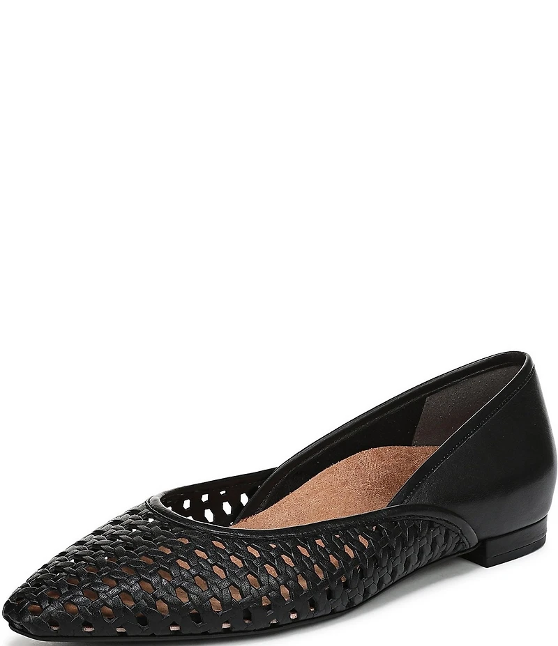 Vionic Gracia Woven Leather Slip On Flats