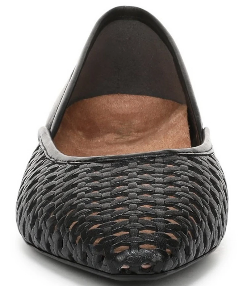 Vionic Gracia Woven Leather Slip On Flats