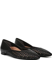 Vionic Gracia Woven Leather Slip On Flats