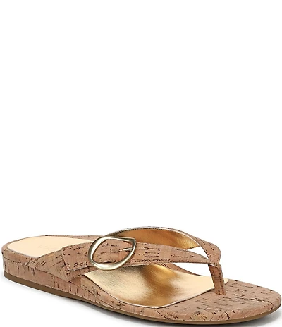 Vionic Grove Cork Mini Wedge Thong Sandals