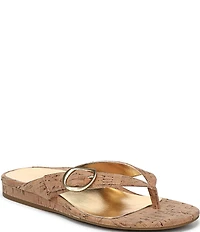 Vionic Grove Cork Mini Wedge Thong Sandals
