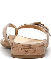 Vionic Grove Cork Mini Wedge Thong Sandals