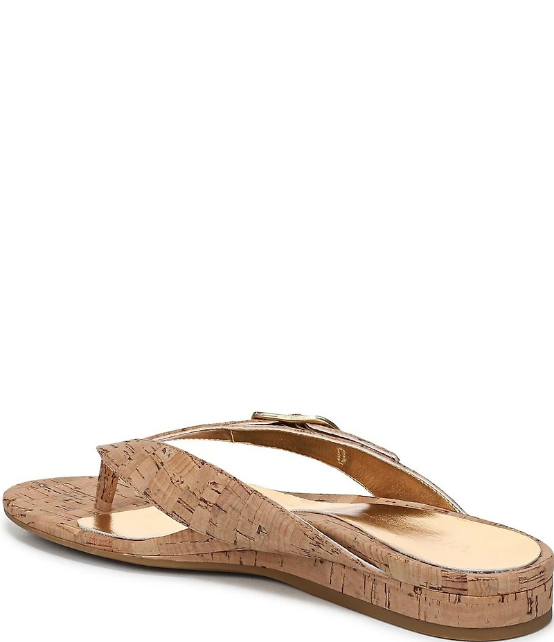 Vionic Grove Cork Mini Wedge Thong Sandals