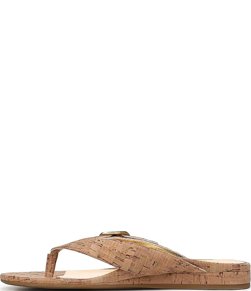 Vionic Grove Cork Mini Wedge Thong Sandals