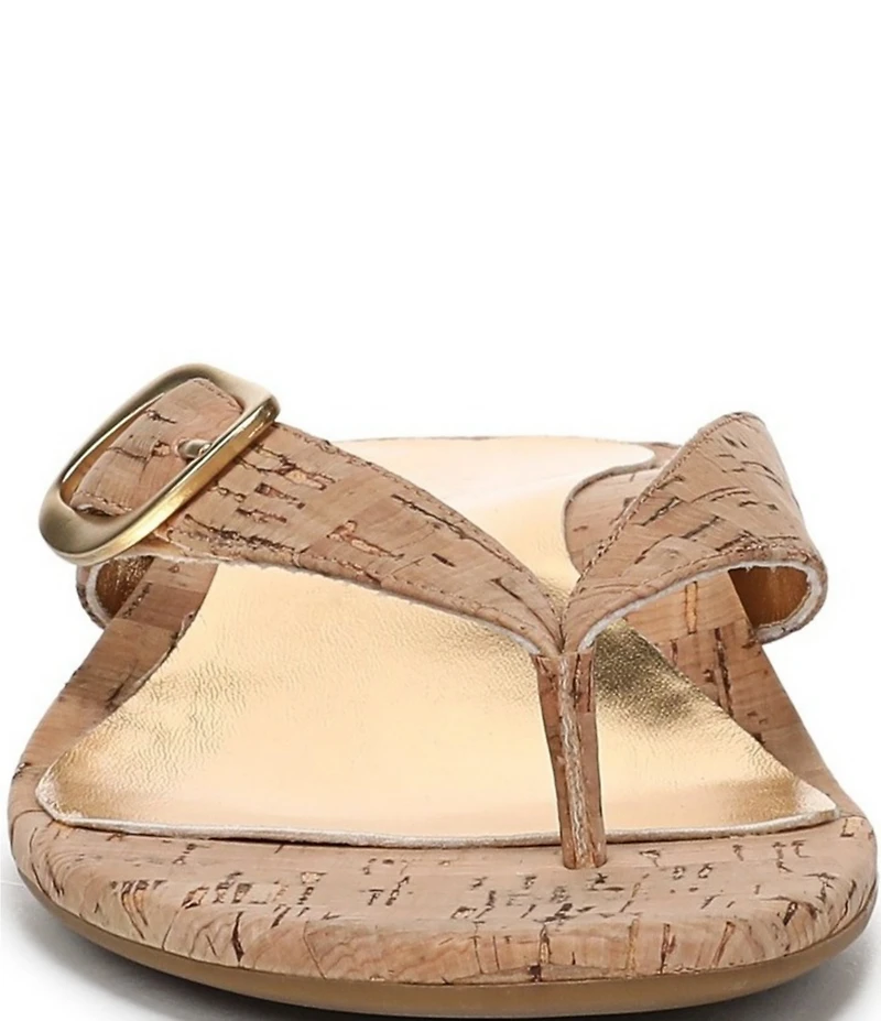 Vionic Grove Cork Mini Wedge Thong Sandals