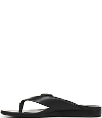 Vionic Grove Leather Mini Wedge Thong Sandals