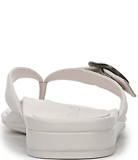 Vionic Grove Leather Mini Wedge Thong Sandals