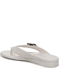 Vionic Grove Leather Mini Wedge Thong Sandals