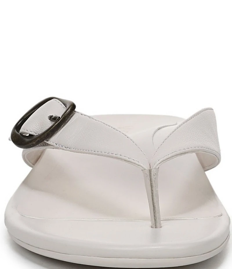 Vionic Grove Leather Mini Wedge Thong Sandals