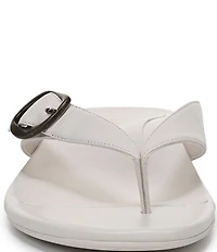 Vionic Grove Leather Mini Wedge Thong Sandals