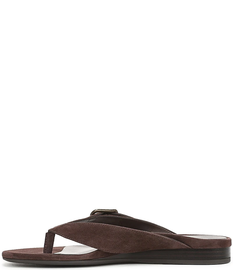 Vionic Grove Suede Mini Wedge Thong Sandals
