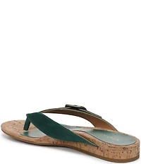 Vionic Grove Suede Mini Wedge Thong Sandals
