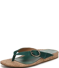 Vionic Grove Suede Mini Wedge Thong Sandals