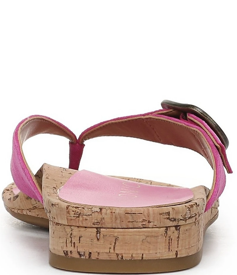 Vionic Grove Suede Mini Wedge Thong Sandals