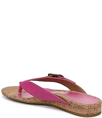 Vionic Grove Suede Mini Wedge Thong Sandals