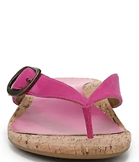 Vionic Grove Suede Mini Wedge Thong Sandals