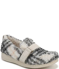 Vionic Imogen Faux Shearling Plaid Slippers