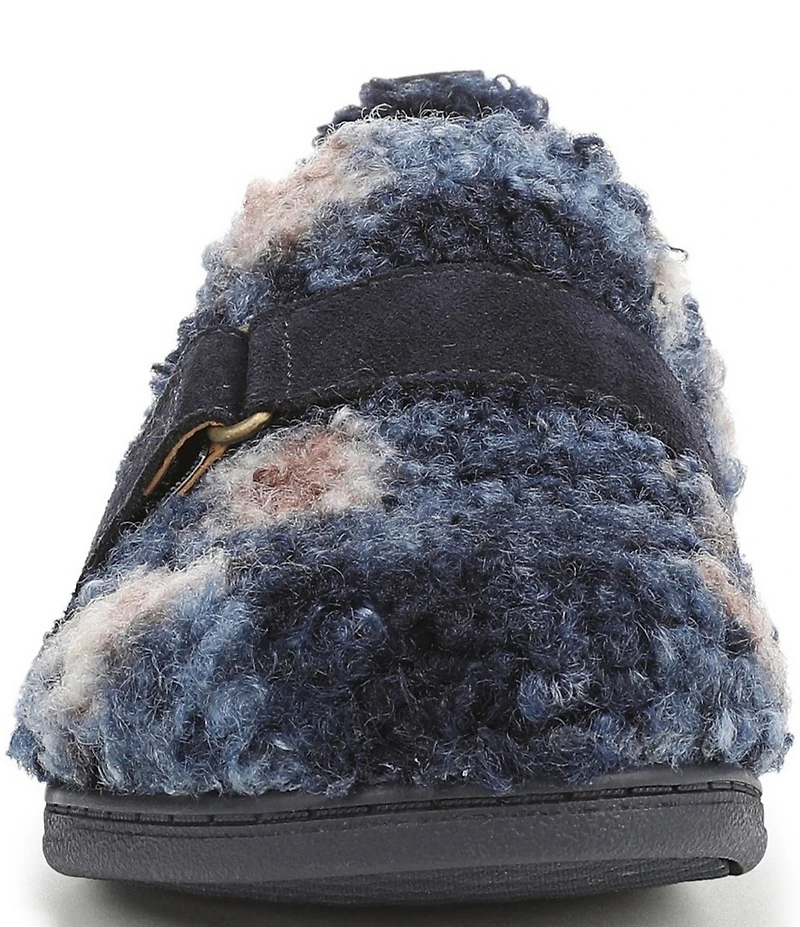 Vionic Imogen Faux Shearling Plaid Slippers