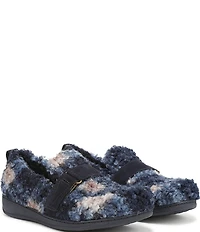 Vionic Imogen Faux Shearling Plaid Slippers
