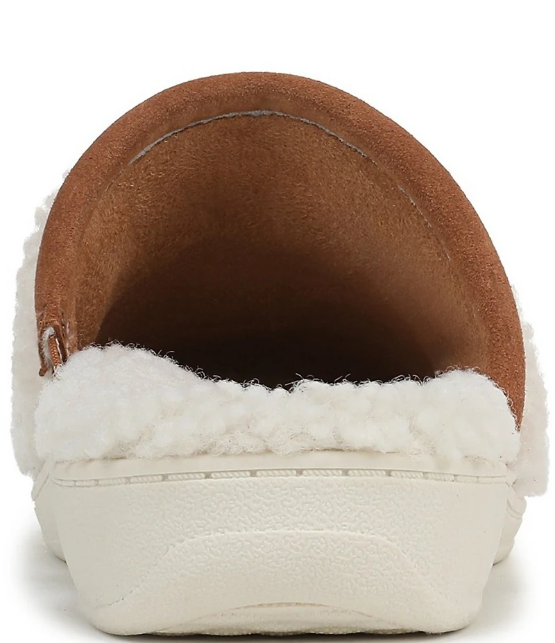 Vionic Izzy Faux Shearling and Suede Mule Slippers
