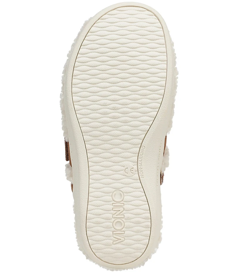 Vionic Izzy Faux Shearling and Suede Mule Slippers