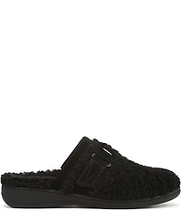 Vionic Izzy Faux Shearling and Suede Mule Slippers