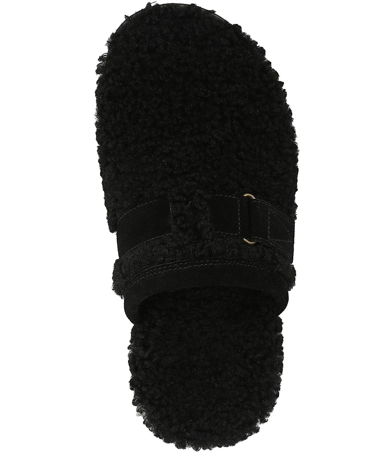 Vionic Izzy Faux Shearling and Suede Mule Slippers