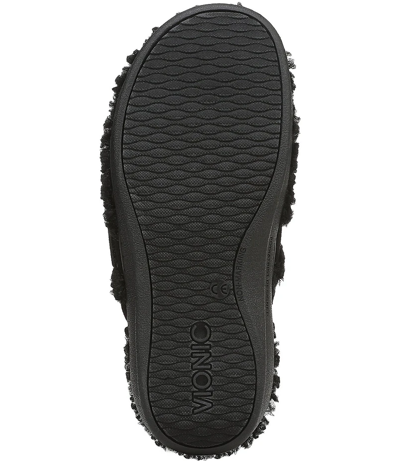 Vionic Izzy Faux Shearling and Suede Mule Slippers