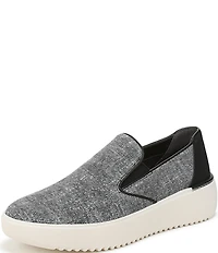 Vionic Kearny 2.0 Heathered Platform Wedge Slip On Sneakers
