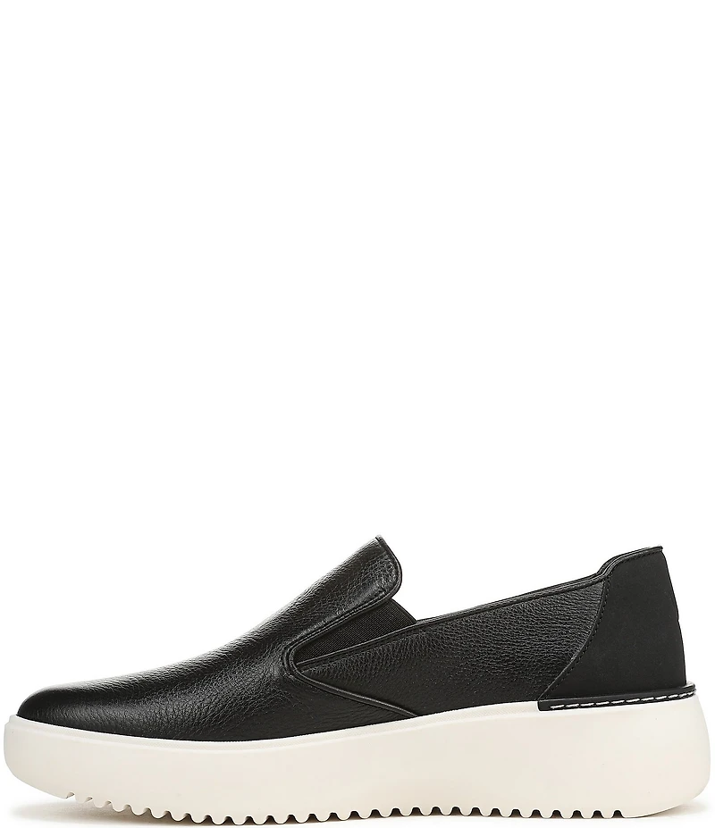 Vionic Kearny 2.0 Leather Platform Wedge Slip On Sneakers