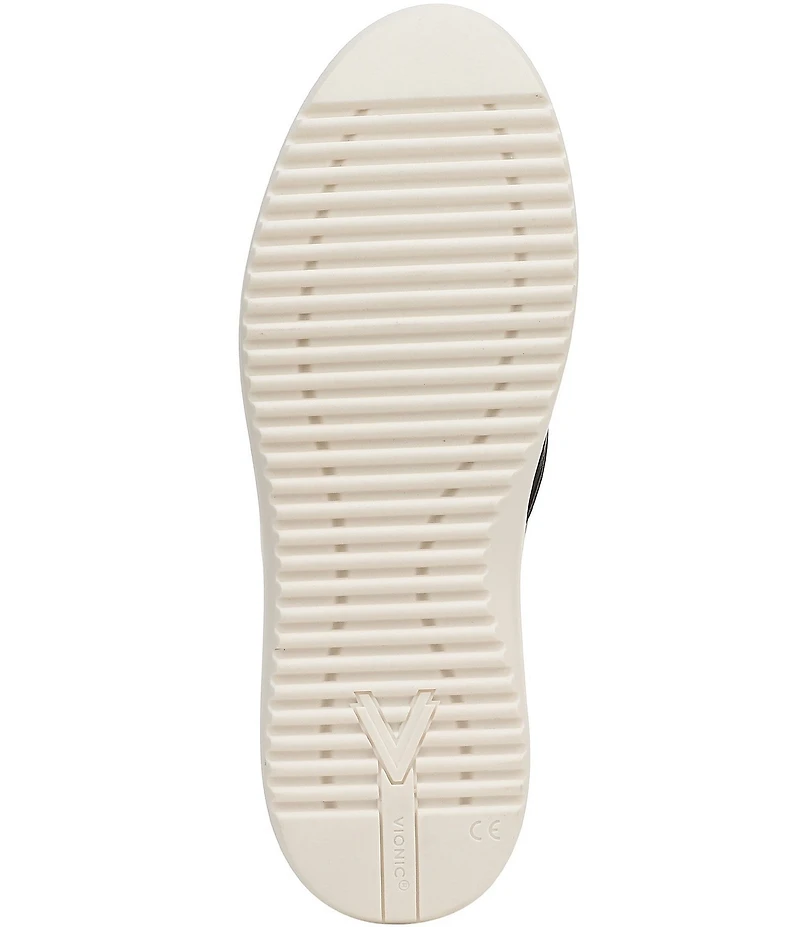Vionic Kearny 2.0 Leather Platform Wedge Slip On Sneakers