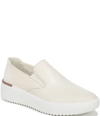 Vionic Kearny 2.0 Leather Platform Wedge Slip On Sneakers