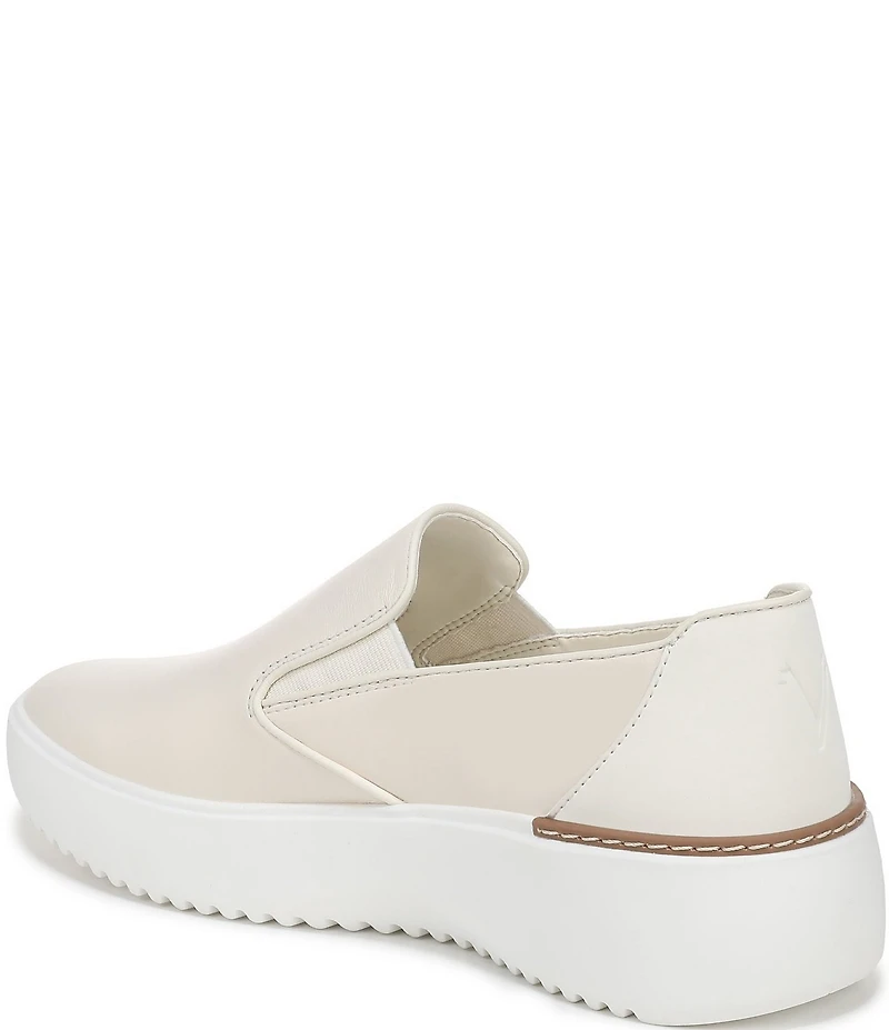 Vionic Kearny 2.0 Leather Platform Wedge Slip On Sneakers
