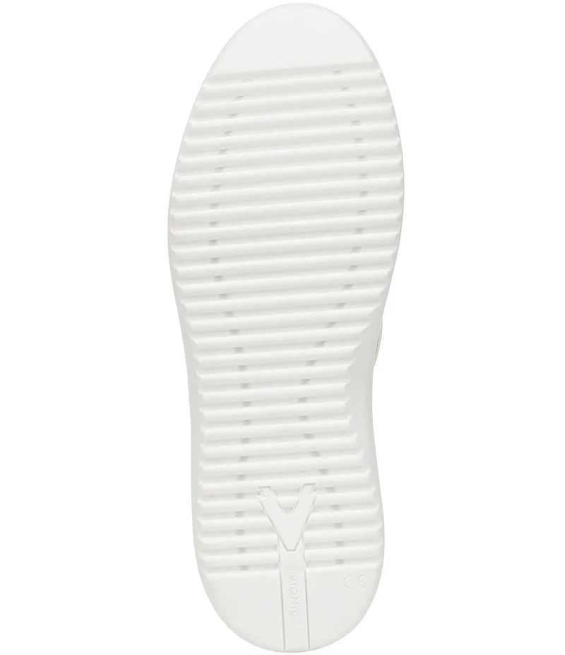 Vionic Kearny 2.0 Leather Platform Wedge Slip On Sneakers