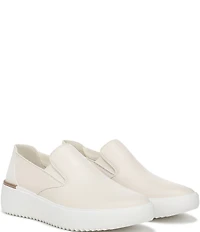 Vionic Kearny 2.0 Leather Platform Wedge Slip On Sneakers