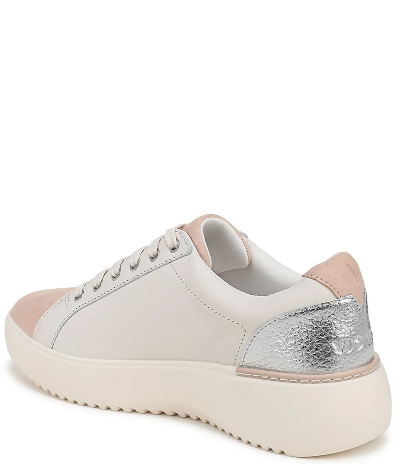 Vionic Kearny II Leather and Suede Platform Sneakers