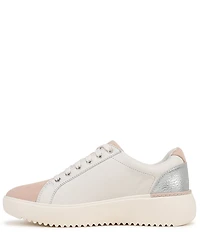 Vionic Kearny II Leather and Suede Platform Sneakers