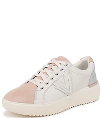Vionic Kearny II Leather and Suede Platform Sneakers
