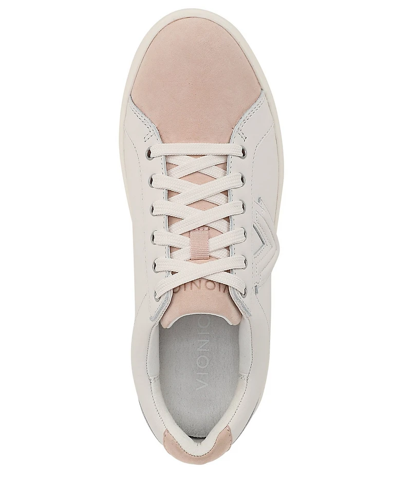 Vionic Kearny II Leather and Suede Platform Sneakers