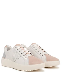 Vionic Kearny II Leather and Suede Platform Sneakers