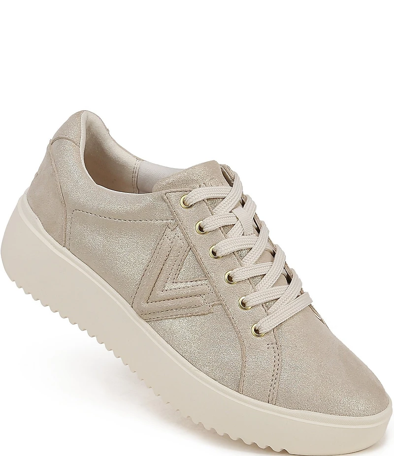 Vionic Kearny Leather Platform Lace Up Sneakers