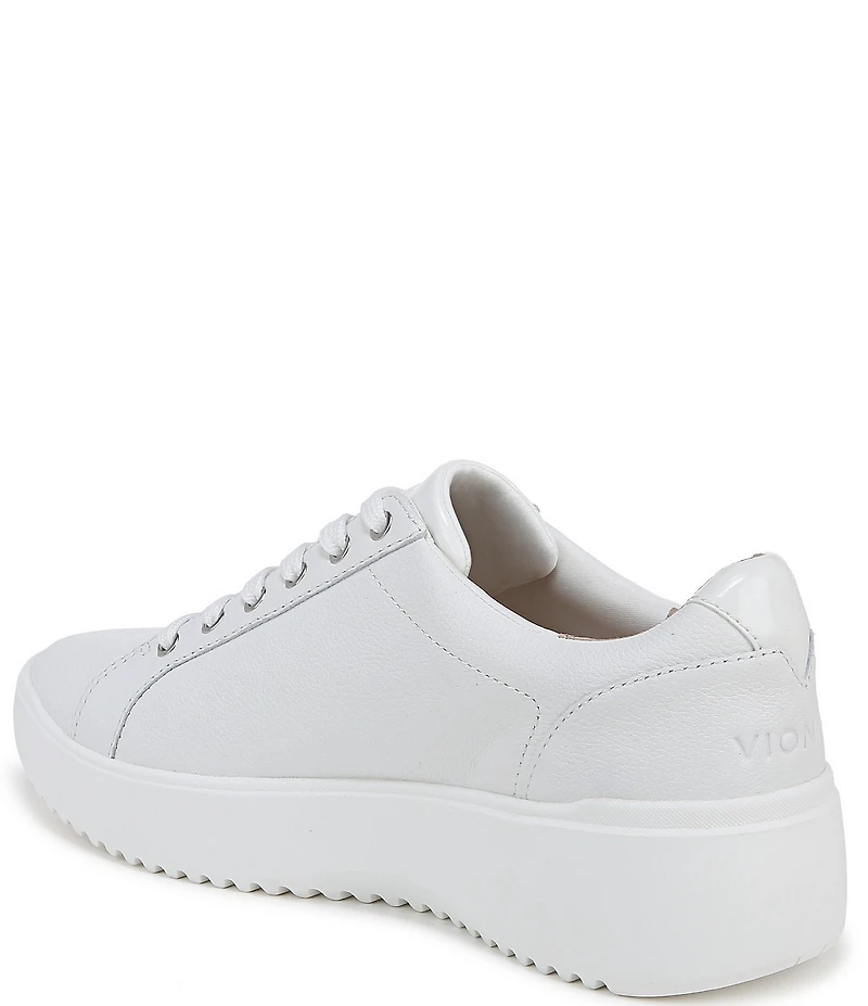 Vionic Kearny Leather Platform Lace Up Sneakers
