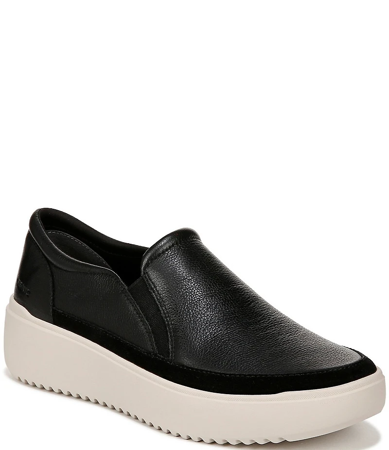 Vionic Kearny Leather Slip On Platform Sneakers